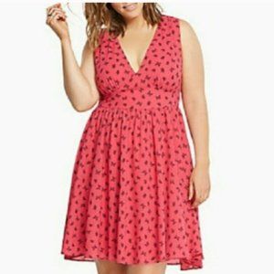USED Torrid's sleeveless fuchsia dress